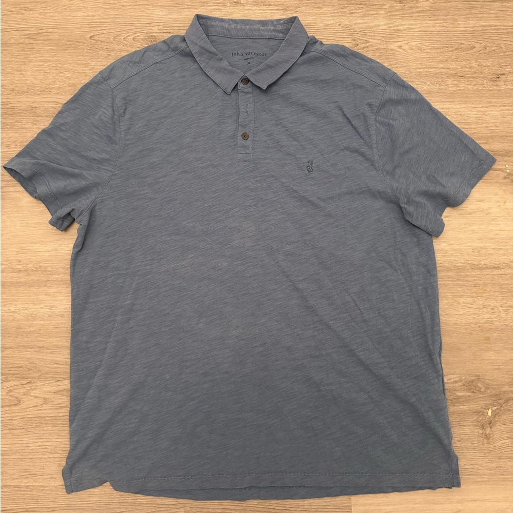 John Varvatos Blue Polo Shirt